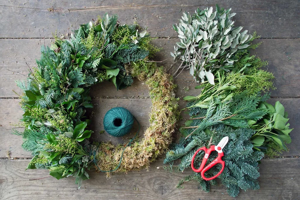 Christmas On A Budget make a wreath